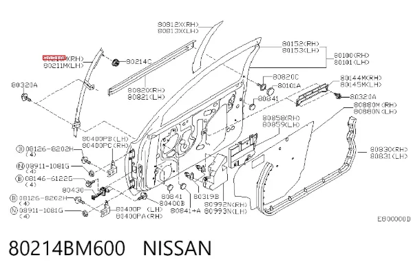  80214BM600 Nissan/Infiniti