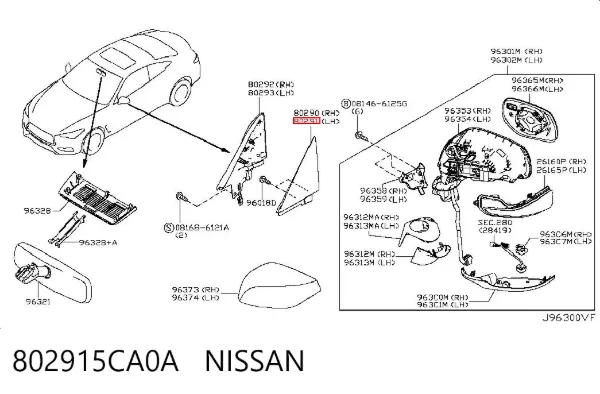  802915CA0A Nissan/Infiniti