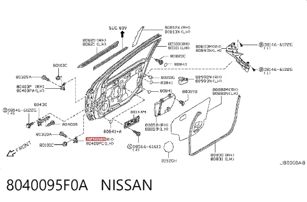  8040095F0A Nissan/Infiniti