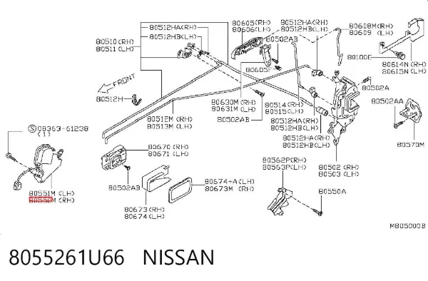 8055261U66 Nissan/Infiniti