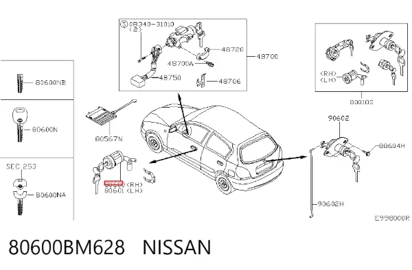  80600BM628 Nissan/Infiniti