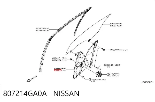 Стеклоподъемник передней левой двери 807214GA0A Nissan/Infiniti