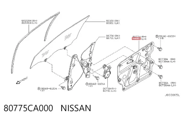  80775CA000 Nissan/Infiniti