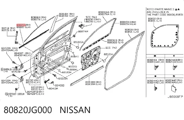  80820JG000 Nissan/Infiniti