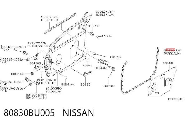  80830BU005 Nissan/Infiniti