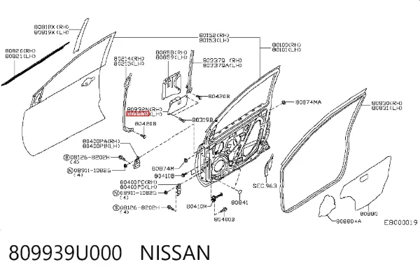  809939U000 Nissan/Infiniti