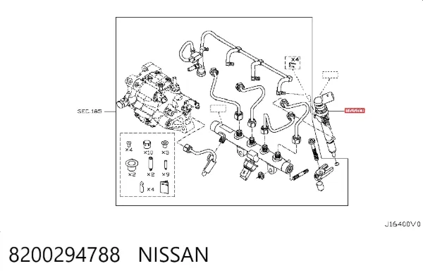 Топливные форсунки 8200294788 Nissan/Infiniti