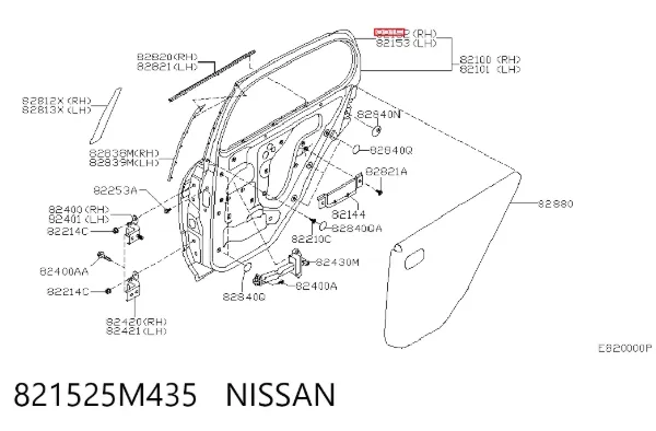  821525M435 Nissan/Infiniti