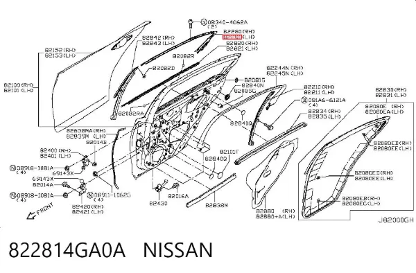  822814GA0A Nissan/Infiniti