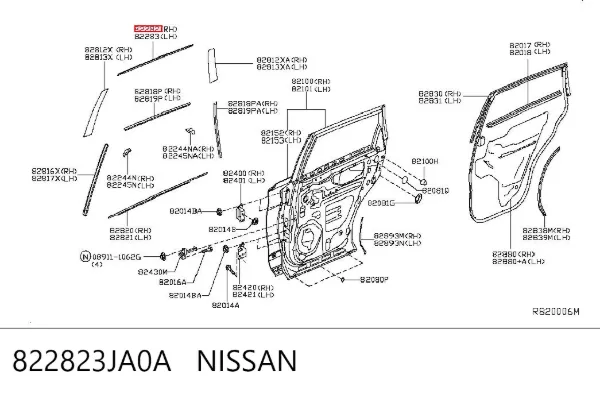  822823JA0A Nissan/Infiniti