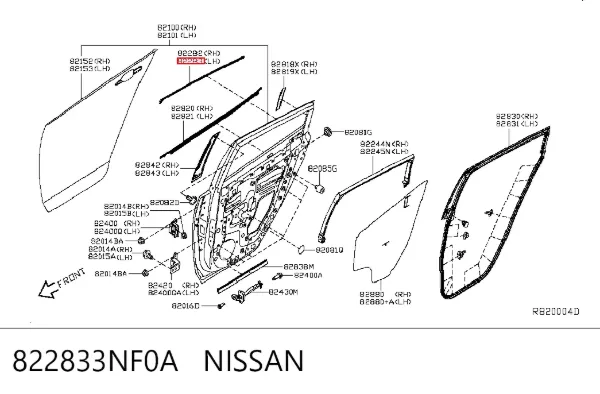  822833NF0A Nissan/Infiniti