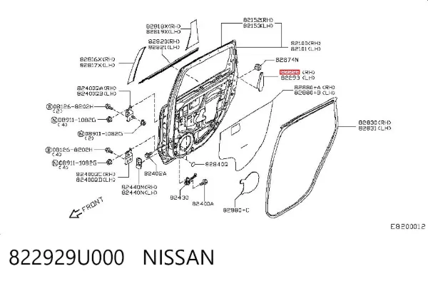  822929U000 Nissan/Infiniti