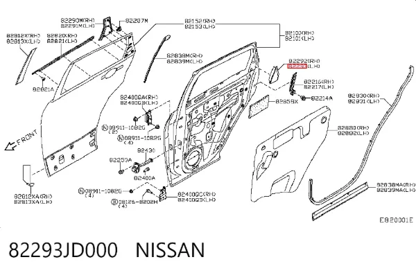  82293JD000 Nissan/Infiniti