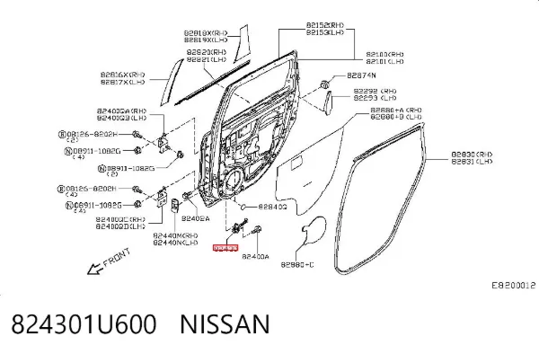 Ограничитель двери 824301U600 Nissan/Infiniti