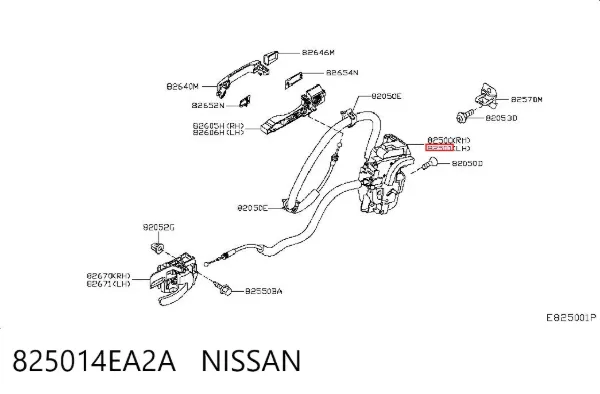 Замок двери задней левой Nissan Qashqai II
