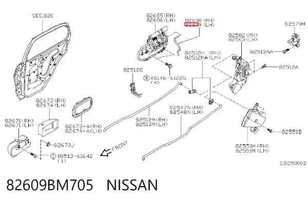  82609BM705 Nissan/Infiniti