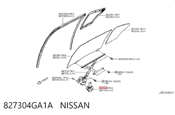 Мотор стеклоподъемника двери задней правой 827304GA1A Nissan/Infiniti