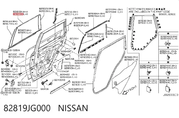  82819JG000 Nissan/Infiniti