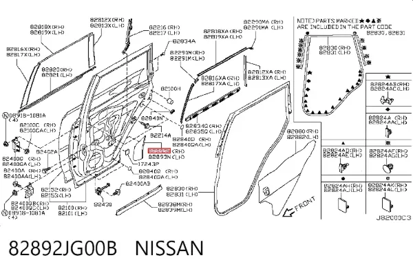  82892JG00B Nissan/Infiniti