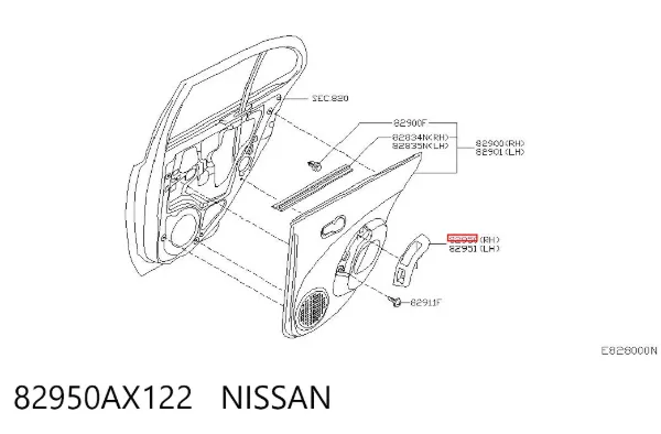  82950AX122 Nissan/Infiniti