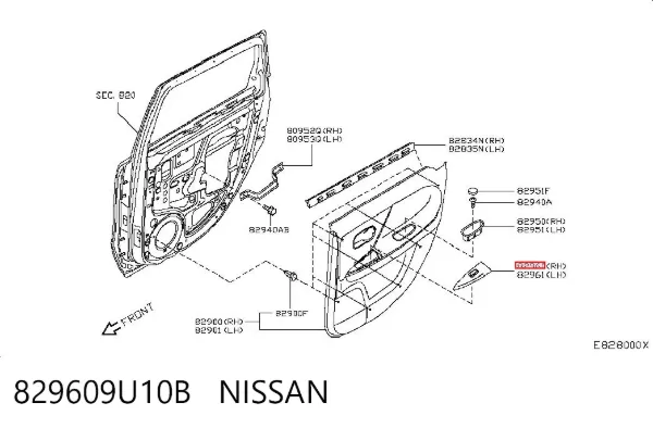  829609U10B Nissan/Infiniti