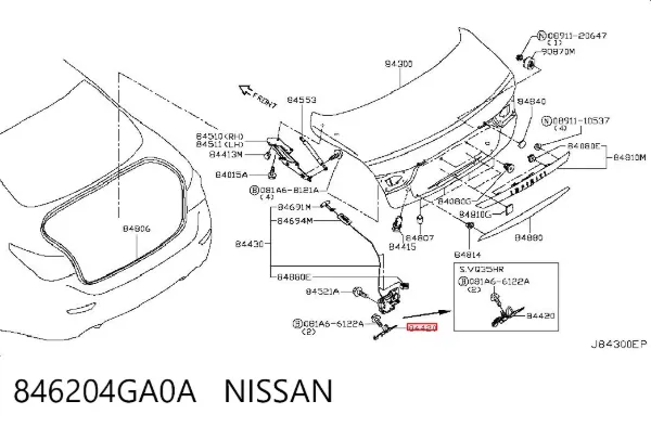  846204GA0A Nissan/Infiniti