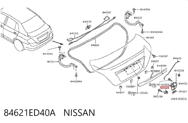  84621ED40A Nissan/Infiniti