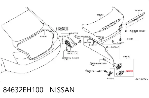  84632EH100 Nissan/Infiniti