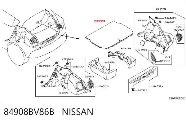  84908BV86B Nissan/Infiniti
