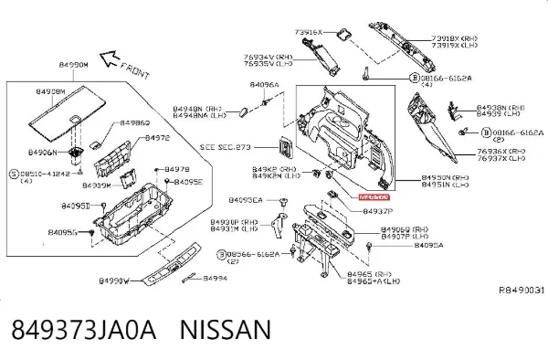  849373JA0A Nissan/Infiniti