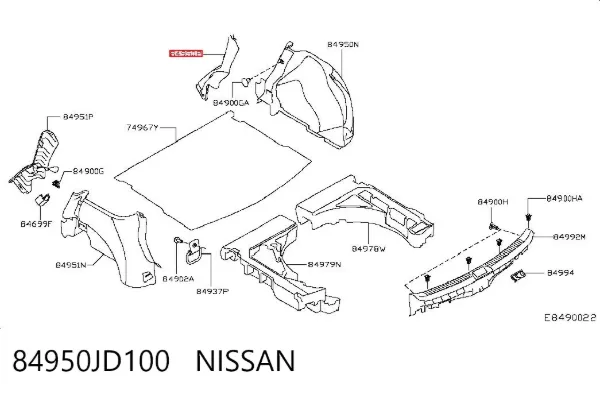  84950JD100 Nissan/Infiniti