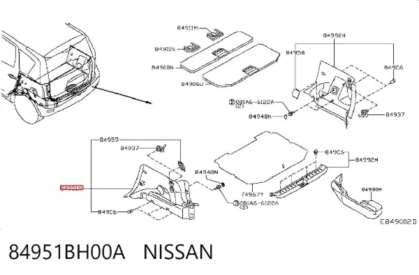  84951BH00A Nissan/Infiniti