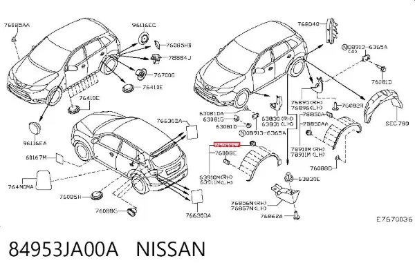  84953JA00A Nissan/Infiniti