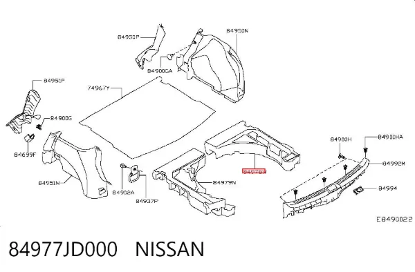  84977JD000 Nissan/Infiniti