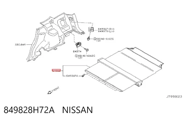  849828H72A Nissan/Infiniti