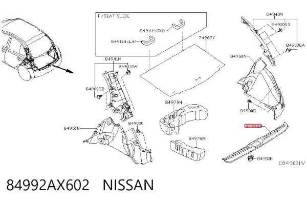  84992AX602 Nissan/Infiniti