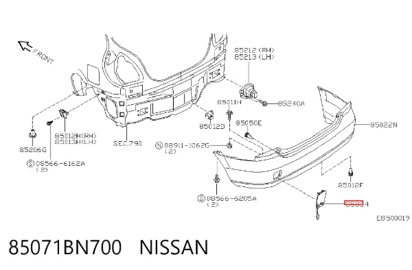  85071BN700 Nissan/Infiniti