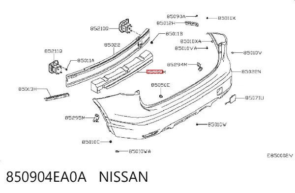 Абсорбер заднего бампера 850904EA0A Nissan/Infiniti