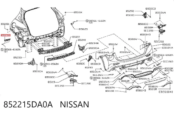  852215DA0A Nissan/Infiniti