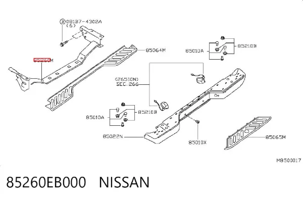 Траверса фаркопа 85260EB000 Nissan/Infiniti