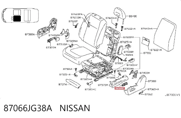  87066JG38A Nissan/Infiniti