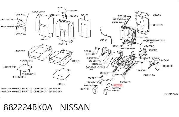  882224BK0A Nissan/Infiniti