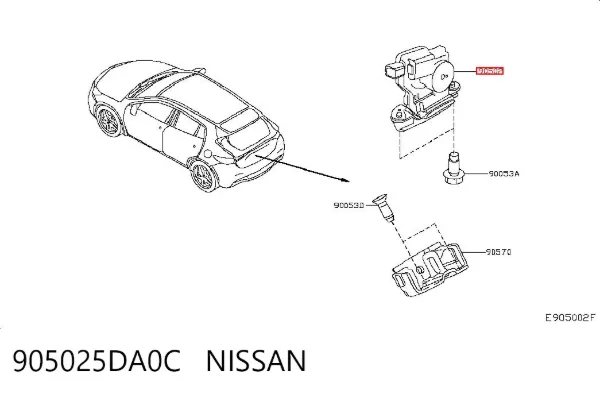 Замок багажника 905025DA0C Nissan/Infiniti
