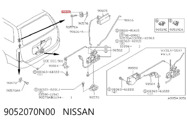  9052070N00 Nissan/Infiniti