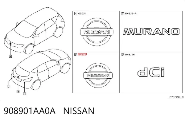  908901AA0A Nissan/Infiniti