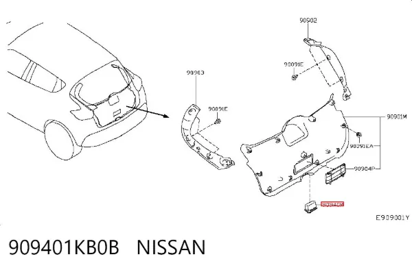  909401KB0B Nissan/Infiniti