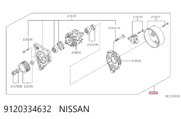 Генератор 9120334632 Nissan/Infiniti