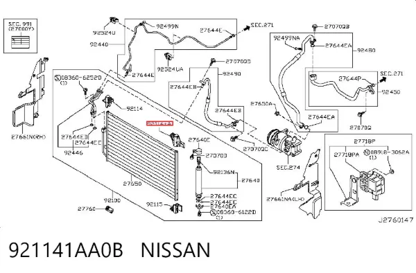  921141AA0B Nissan/Infiniti