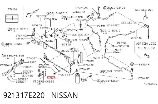 Осушитель кондиционера 921317E220 Nissan/Infiniti