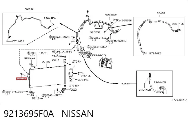 Датчик давления кондиционера 9213695F0A Nissan/Infiniti